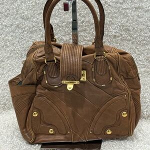 Juicy Couture Brown Leather Tote Handbag